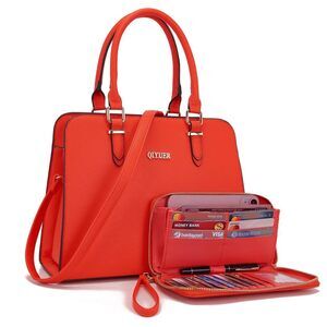 Purse For Womens Purses And Handbags Satchel Wallet Sets Work Tote Bags Red